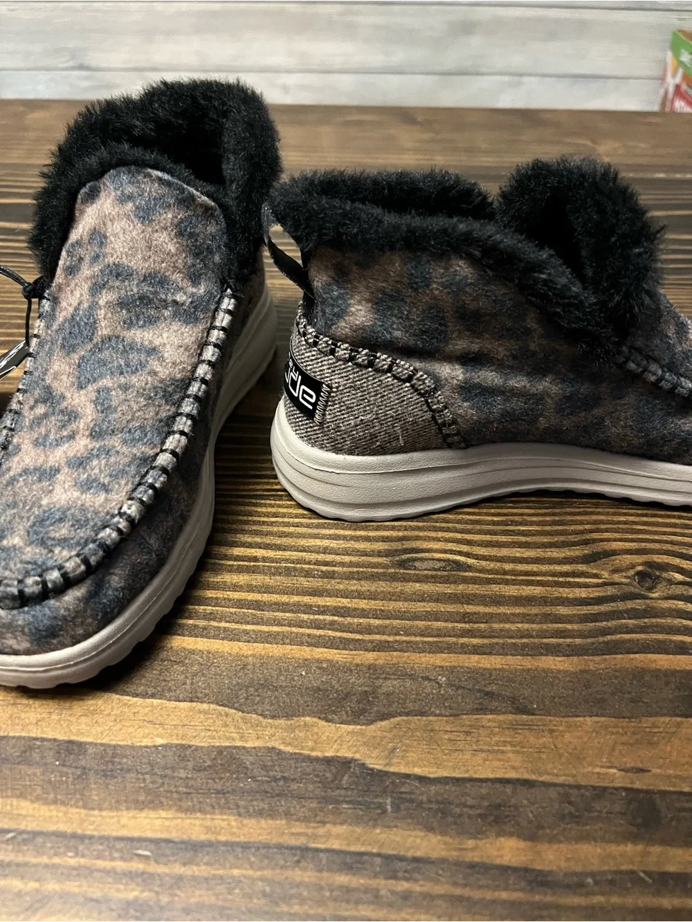 Hey Dude Boot- Size 7 Leopard Print NWT